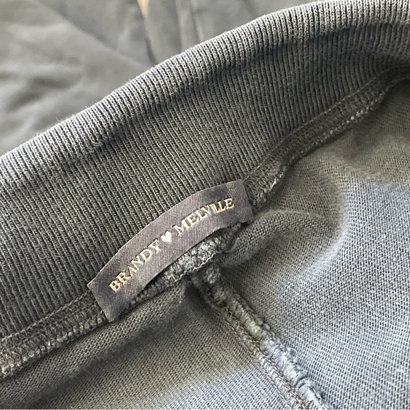 Brandy Melville Sweatpants pull on wide leg womens Navy Blue one size loungewear - Picture 2 of 7